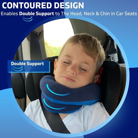 3-7 Y/O Kids Travel Neck Chin Supporting Pillow for Traveling, Provides Double - Picture 2 of 7